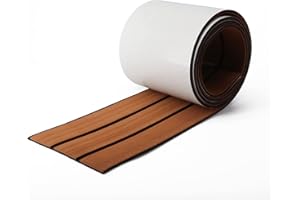 OSLEN Eva Schiuma Teak Sintetico Marino Tappeto Antiscivolo -Pavimenti Teak Adesivo per Barche e Kayak, RV, Pavimenti da Giardino,Decorazioni per Yacht 240 x 17.1/45/60 cm
