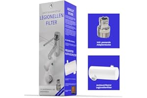 ‎SANQUELL Legionellenfilter für Waschbecken und Badewannen SAFETY TAP Komplettset | absolut sicherer Legionellenschutz, entwickelt in der Medizintechnik