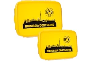 BVB Borussia Dortmund Lot de 2 boîtes à pain Jaune Taille unique