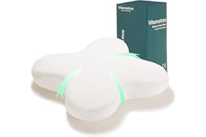 Vitamatres Memory Foam Seitenschläferkissen, Orthopädisches Nackenkissen Kopfkissen, Ergonomisches Nackenstützkissen, Thermostatischer Anpassung und Waschbar Bezug