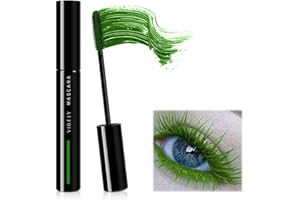 Moguri Grün Fiber Mascara, wasserfest, langlebig, nicht blühend, Wimperntusche, dick, kräuselnd, verlängernd, Volumen-Mascara, schnell trocknend, mit falschem Wimperneffekt