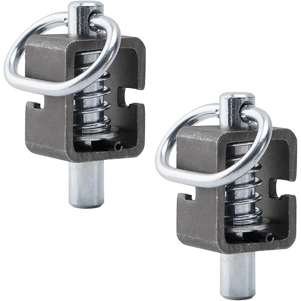 Spring Latch NATGAI Metal Lock Barrel Bolt Spring Loaded Locking Latch 6.5" Long W/Grip Heavy Duty For Gate Shed Door Tailgate Trailer Garage (2, Silver Shed Door Latch