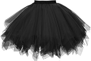 DONASTY Tüllrock Damen Tütü Karneval Party Tutu Kurz 50er Rockabilly Petticoat Ballet Halloween Cosplay Tanzkleid Kostüm Erwachsene Teenager Tutu Party Ballett Tanzen Fancy Dress