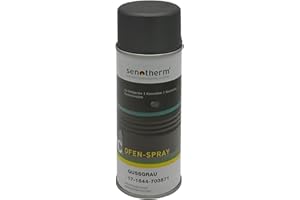 AA-KAMINWELT Senotherm Ofen-Spray, Gussgrau, für Backofen, hitzebeständig, Lackier-Spray