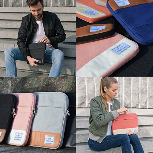Laptophülle 13 – 13.3 Zoll Rosa – Johnny Urban Canvas Laptop Sleeve Laptoptasche Hülle für MacBook Air 13″ & Pro 13″ Surface Book uvm. – 13 / 13.3″ Notebook Tasche aus Baumwoll Canvas - 7