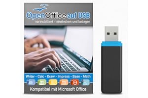 Open Office Vollversion auf 32 GB USB 3.0 Stick für Windows 11 10 8 7 XP Schreibprogramm​ Textverarbeitung