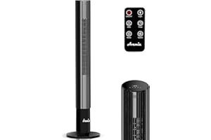 Avamia Ventilateurs Colonne sans Pales, Oscillation 85°, Écran LED Tactile, Minuterie 12h, Télécommande, 3 Vitesses, 3 Modes, Silencieux, 43 Pouces pour Salon Bureau et Chambre