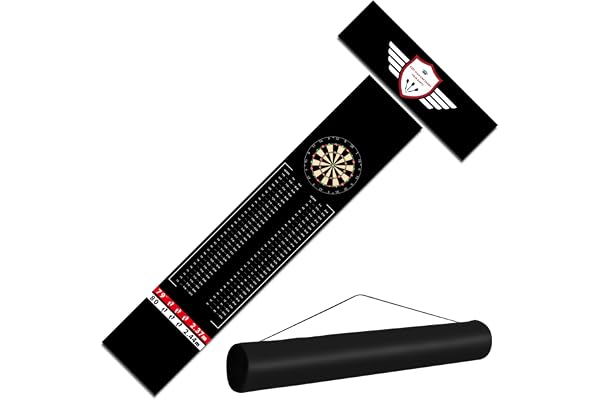 Enjoyard Tapis de Sol en Caoutchouc antidérapant pour fléchettes Tapis flechette Sol en Forme de T,Tapis Darts Mats Accessoires Protection Cible flechette