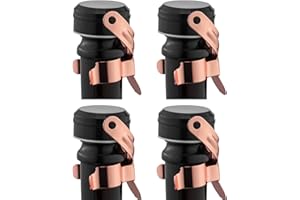 WOTOR tappi bottiglie vino, tappo per spumante, a prova di perdite, Mantieni fresco, riutilizzabile accessori vino, Adatto per vino rosso, champagne, prosecco, vino frizzante (oro rosa, 4 pezzi)