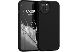 kwmobile Carcasa Compatible con Apple iPhone 13 Funda - Case TPU y Silicona antigolpes - Apto Carga inalámbrica - Negro