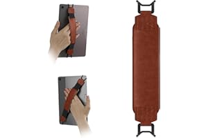 HoYiXi Weiche Handgurt für 9-11 Zoll E-Reader & Fire Tablet Kompatibel mit Fire HD 10 / iPad 9,7 Zoll/iPad mini/Galaxy Tab A8 A9 / Huawei,Leichtgewicht, Soft Hand Strap for Tabletr -Braun