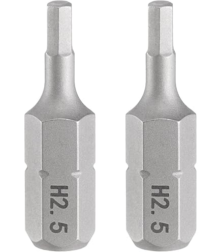 QUARKZMAN 2 Stück H1,5 Innensechskant Bit Set, Metrisch 75 mm Lang 1/4