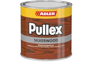 ADLER Pullex Silverwood - Effekt Imprägnierlasur & Holz Grundierung - Farbige Holzlasur Außen als effektiver Wetterschutz mit speziellen Metalleffektcharakter - Holzschutzlasur Farbe: farblos 750 ml