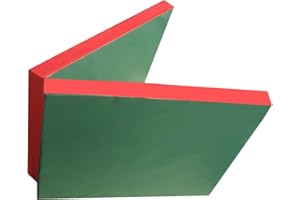 NIRO SPORTGERÄTE NIROSPORT colchoneta de ejercicios,200x70x8cm Verde/Rojo colchoneta deportiva plegable,alfombrilla de gimnasia,colchoneta suave para suelo,plegable cama de invitados