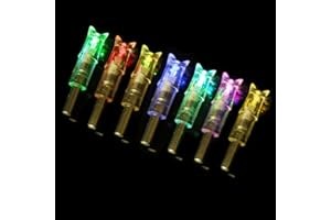 Milaem 3 Pezzi Illuminati Cocche per Frecce Balestra automaticamente LED Frecce Cocche Mezza Luna Cocche da tiro con L'Arco ID 7.62mm per la Caccia