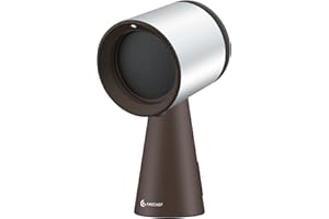 AMZCHEF Mobile Dunstabzugshaube, Tragbare Abzugshaube Keine Installation mit 3 Geschwindigkeitsmodi und Mehrere Filtersysteme, LED-Licht, Große Öl-Auffangschale, Geräuscharmut(Braun)