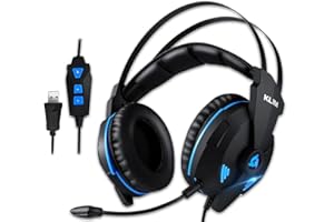 KLIM Impact V2 - Casque Gamer USB - Son 7.1 Surround + Isolation - Audio Haute Qualité + Fortes Basses - Micro Casque Gaming Jeux Vidéo pour PC PS4 PS5