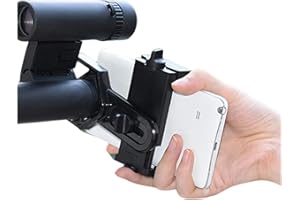 Bindpo Universal Cell Phone Adapter Mount,Aluminium Alloy Telescope Phone Mount for Binocular,Monocular, Spotting Scope Telescope, 25-48mm Eyepiece Diameter and Tripod
