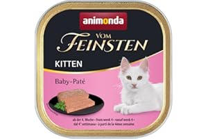 ANIMONDA VOM FEINSTEN Vom Feinsten Kitten d’animonda, nourriture humide pour chat en pleine croissance durant sa première année de vie, pâtée pour chaton, 32 x 100 g