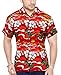 CLUB CUBANA Men's Polyester Slim Fit Classic Short Sleeve Floral Hawaiian Shirt...