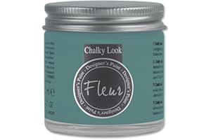 FLEUR DESIGNER'S PAINT | Pittura ad Acqua, Effetto Gesso Naturale, Extra Opaca, Fleur Tester Chalky F60, Colore Vanity Blue, Made in Italy, Formato Campione da 50 ml