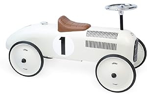 Vilac - Porteur enfant - Ma voiture de course vintage en métal Développe la motricité de votre enfant - Véhicule en métal - Véhicule pour enfants - A partir de 18 mois - 1102