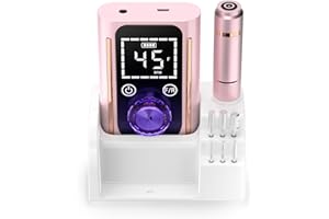 ANBEISTEE Professionale Ricaricabile 45000 RPM Trapano Unghie, Touch Screen Controll, Batteria 15+h Durata Portatile Elettrico Lima per Unghie Kit per Manicure/Pedicure/Stampaggio/Incrocio/Lucidatura,