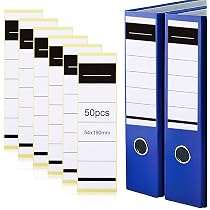 Lot De 100 Étiquettes Autocollantes Pour Dos De Classeur - 2 Tailles (19x5,4 Cm Et 19x3,6 Cm) - Organisation Bureau, École, Archives