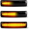 OZ-LAMPE LED Dynamic Side Indicator for R-ange R-over Sport discovery 3 4 Freelander 2, Turn Signal Light 18 SMD Amber, CAN-bus Error Side Repeaters Marker Free Smoked, 2PCS