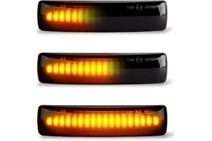 OZ-LAMPE LED Dynamic Side Indicator for R-ange R-over Sport discovery 3 4 Freelander 2, Turn Signal Light 18 SMD Amber, CAN-bus Error Side Repeaters Marker Free Smoked, 2PCS