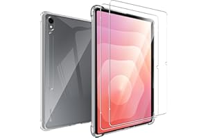 MEMELOKA Custodia per Samsung Galaxy Tab S11 11 Pollici + Vetro Temperato, Cover Protezione in TPU Morbido Ultra-Sottile con Airbag in Silicone Rinforzato