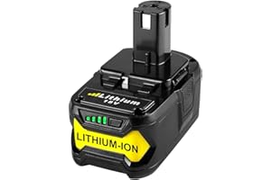 Boetpcr P108 18V 5.5Ah Batterie de Remplacement pour Ryobi One+ RB18L50 RB18L40 RB18L25 RB18L15 RB18L13 P108 P107 P122 P104 P105 P102 P103 Outils compacts sans fil