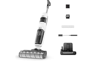 Rowenta X-Clean 5, Lavapavimenti Senza Fili, Aspira e Lava fino a 50 Minuti, Tecnologia Smart, Autopulizia e Asciugatura a 60°, con Assistente Vocale e Accessori Inclusi, Colore Bianco Neve, GZ5557