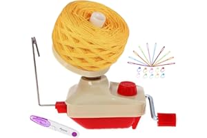 AYASEE Enrollador de bolas de hilo, Enrollador rápido de hilo operado a mano Máquinas enrolladoras de lana de bolas de fibra para familia (22)