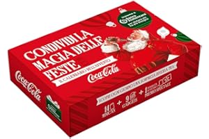 Coca-Cola – Calendario dell’Avvento 2025 – Box Regalo con 14 Mini Lattine, 9 Gadget Natalizi Esclusivi e 1 Gift Card per vincere un Buono Amazon da 50€