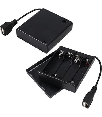 AA Batteriehalter Mit Schalter 4er Set - 3x1,5V Zu 4,5V Mit 30cm Kabel