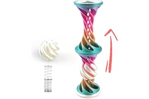 Tangdudu 3D Printed Spiral Ball Fidget Toy, The Impossible Cone Pyramid Spirale Spielzeug, Fidget Toys Erwachsene, Anxiety Relief Anti Stress Spielzeug für Kinder und Erwachsene (Regenbogen)