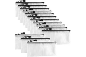Belvanr Zipper File Tasche 20 Stück Dokumententasche Reißverschluss Dokumententaschen,Dokumenbtentasche,Dokumententaschen mit Reißverschluss,Dokumententaschen Zip für Dokument,Papier,Rechnung