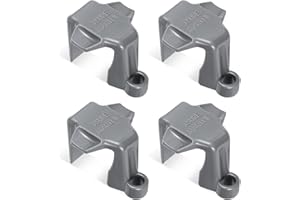 SAVITA 4pcs Pontoon Boat Bumper Clips, Boat Rail Fender Clip Boat Bumper Clips Adjuster Rail Fender Hanger for Docking (Gray)