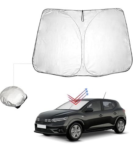 Pare-soleil Parapluie Pour Dacia Sandero 2 Stepway 2012-2020 - Matériau Nanoargent - Protection UV Et Chaleur - Compact Et Portable - 6