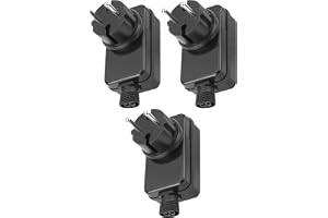 PORFOYO 3 stycken LED-nätaggregat adapter 12 V 1 A, trädgårdsbelysning LED-adapter, 12 V 1 A strömförsörjning, Ip44 vattentät EU-kontakt, för ljuslist ljuskedja