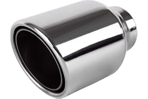 M MODAUTO MODAUTO Cola de Escape, Terminales de Escape, Casquillo de Acero Inoxidable, Escape Universal de Coche, Modelo F227