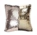 Produktbild starbay Kissen Schutzhülle Wendbar Mermaid Pailletten Sparkle Sofa Kissen Magic ausgeschnittenem Glitzer, Satin Gewebe, Maroon and Golden, 16 x 16 x 1