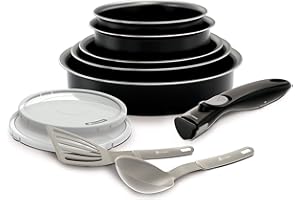 Backen 181001-Lot-Série-Set de poêles et casseroles -10 Pièces Noir -Tous feux dont induction