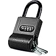 ShurLok SL-200W 4 Dial Numbered Key Storage Combination Lock Box, Black