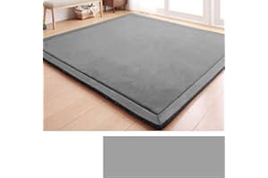 DSSHENGDS Tappeto in Velluto Corallo Morbido,Moderno, Lavabile, Perfetto per Yoga,Esercizio Fisico e Gattonare,Tappeto Salotto,Scendiletto per Bambini Tatami 2cm-C- 120 * 120cm
