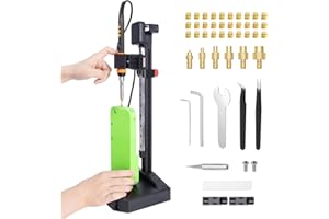 Mintion PRO Heat Set Insert Tool 90W, Gewindeeinsatz Einschmelzgewinde Kit, 30x M3 Gewindeeinsätze, Lötspitzen, Einschmelz Gewindeeinsatz Presswerkzeug 210mm Linearführung Für 3D Druckteile Zubehör