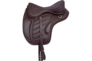 A&M Reitsport Baumloser Wanderreit Sattel Liberty aus Rindsleder Braun NEU+ Zubehör, Größe:17 Zoll