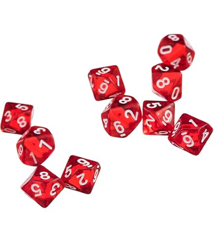25 Dés Jeux de Role Donjons et Dragons D20 Polyédrique Jeu de Dés
