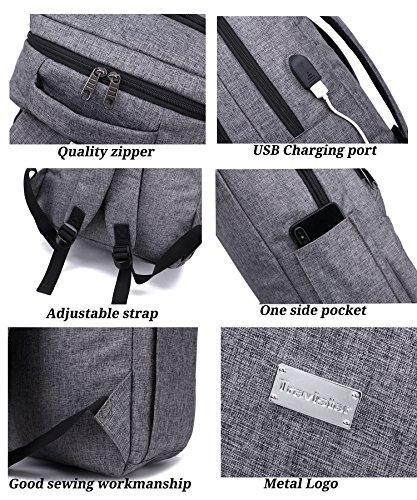 Travistar Business Laptop Rucksack Wasserdicht Rucksack M nner - Leicht Jungen Schulrucksack Tagesrucks cke f r Schul Gesch ft mit USB Ladeportfit reviews Travistar Business Laptop Rucksack Wasserdicht Rucksack M nner - Leicht Jungen Schulrucksack Tagesrucks cke f r Schul Gesch ft mit USB Ladeportfit